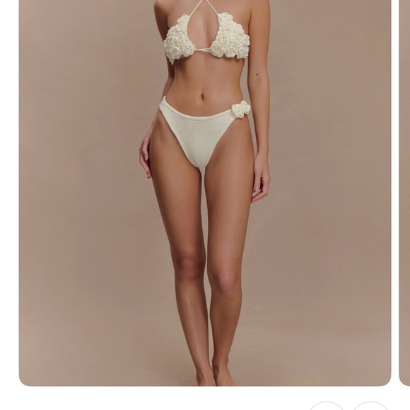 Meshki Other - Meshki Cream Floral Bikini Top & Bottom